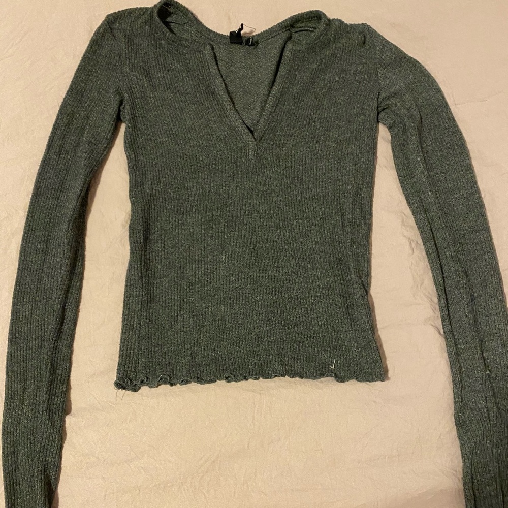 Out from under ribbed long sleeve crop top